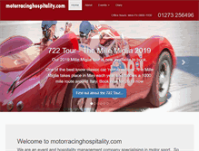 Tablet Screenshot of motorracinghospitality.com